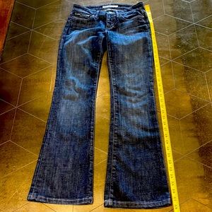 Joe’s Jeans size 25 w/ 38” L. Stoned washed to knee.